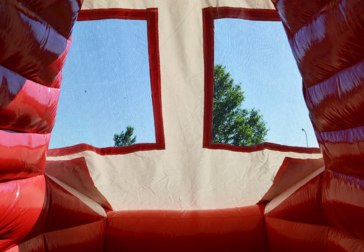 Bespoke Die Johanniter Bouncy castle suitable for various events. Order custom made bouncy castles at JB Promotions UK