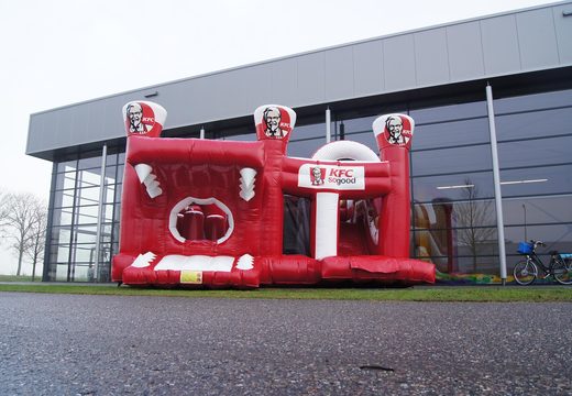 Buy a promotional KFC Multiplay bouncy castle online at JB Promotions UK. Request a free design for inflatable bouncy castles in your own corporate identity at JB Inflatables UK