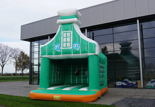 Order now custom made Albert Heijn Zaanhuisje bouncy castle at JB Promotions UK. Custom inflatable advertising bouncers in various shapes and sizes for sale
