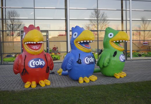 Purchase inflatable Croky mascot eye-catcher. Order inflatable 3D objects now online at JB Inflatables UK