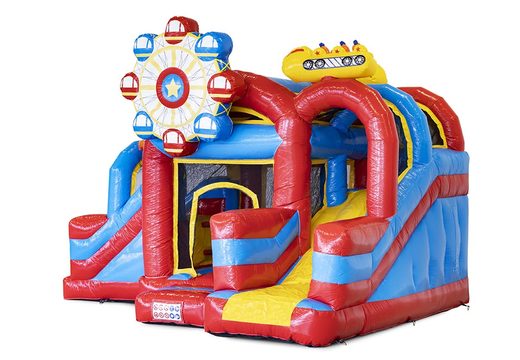 Inflatable custom made Aniko Jumpy Rollercoaster bouncy castle order at JB Inflatables UK. Request a free design for inflatable bouncy castles in your own corporate identity now