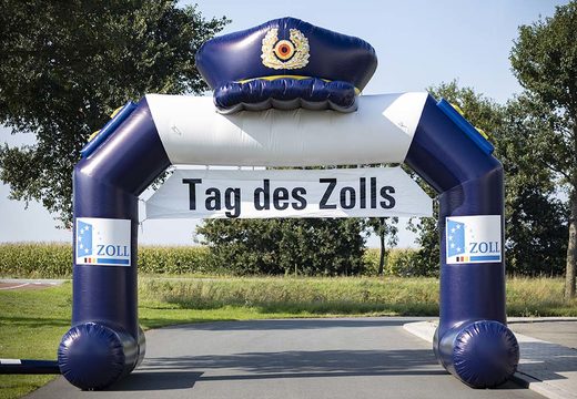 Buy custom made zoll start & finish inflatable arch for any event at JB Promotions UK; specialist in inflatable promotional items 