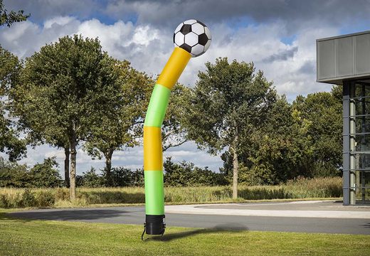Order the 6m airdancer with 3d ball in yellow green online at JB Inflatables UK. All standard inflatable skydancers are delivered super fast