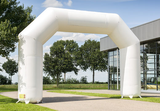 Buy a standard inflatable arch in white online at JB Inflatables UK. Start & finish inflatable race arches are ideal for any sports event