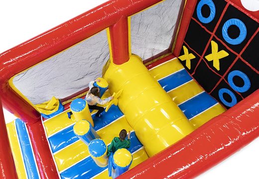 Order bounce house with obstacle course and tic tac toe game for kids. Buy inflatable bounce houses online at JB Inflatables UK