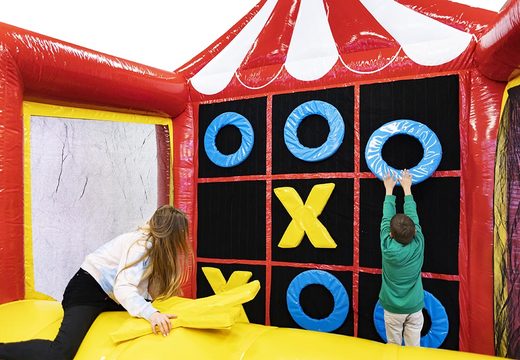 Buy bounce house with obstacle course and tic tac toe game for kids Order inflatable bounce houses online at JB Inflatables UK
