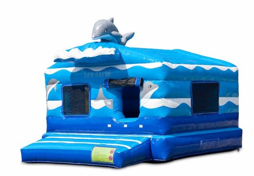 Buy large inflatable indoor play fun blue ball pit bouncy castle in seaworld theme for children. Order bouncy castles online at JB Inflatables UK
