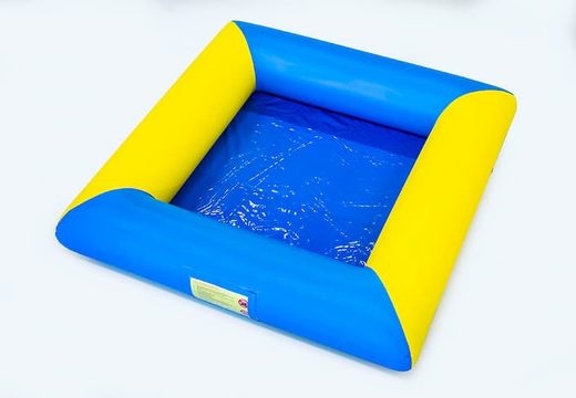 Order an open blue yellow ball pit bouncer in theme for children. Buy bouncers online at JB inflatables UK