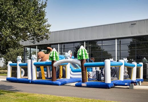 Order colored inflatable park in Frozen theme for children. Buy bouncy castles online at JB Inflatables UK