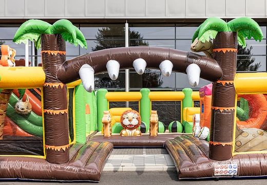 Buy large jungle themed inflatable bouncy castle for kids. Order bouncy castles online at JB Inflatables UK