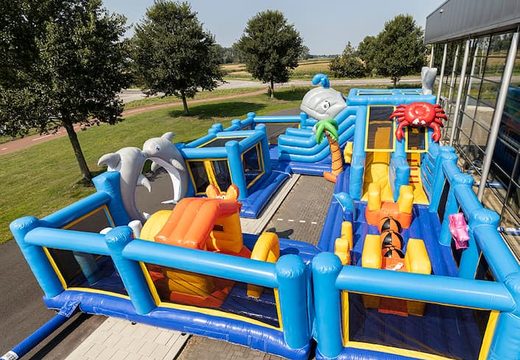 Order colored inflatable park in seaworld theme for children. Buy bouncy castles online at JB Inflatables UK