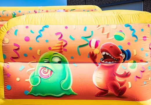 Inflatable open bubble boarding springkussen met schuim kopen in thema party feest voor kinderen