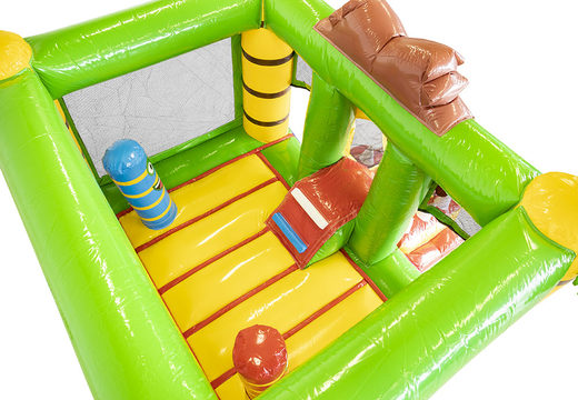Buy mini inflatable lion bouncer with slide for children at JB Inflatables. Inflatable bouncers for sale at JB Inflatables UK