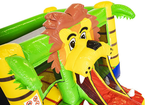 Mini inflatable bounce house in lion theme for sale for children. Buy inflatable bounce houses at JB Inflatables UK