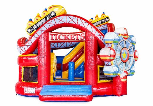 Order a multifunctional Funcity Rollercoaster bouncy castle for children. Buy bouncy castles online at JB Inflatables UK