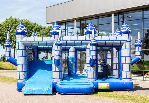 Buy a castle themed bouncy castle with a slide for kids. Buy bouncy castles online at JB Inflatables UK