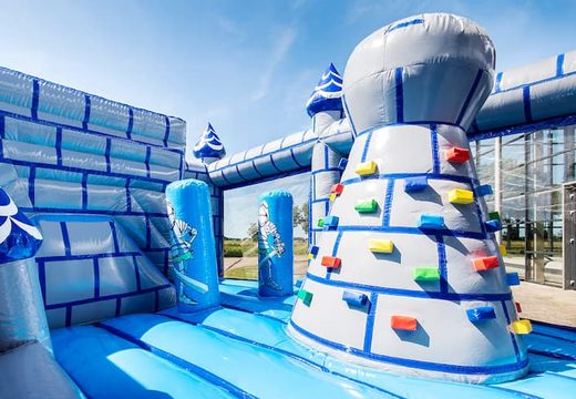 Order a covered multiplay castle bounce house in a limited height of 2.74 meters and with a slide for both old and young. Buy bounce houses online at JB Inflatables UK