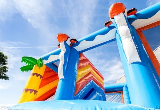 Buy a sea themed bouncy castle with a slide for kids. Buy bouncy castles online at JB Inflatables UK
