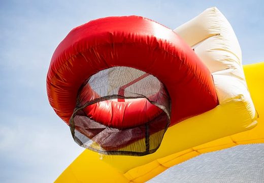 Groot inflatable open bubble boarding springkussen met schuim kopen in thema sport basketbal voetbal voor kinderen