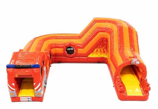 Buy play and fun fire brigade crawl tunnel bouncy castle for children. Order bouncy castles online at JB Inflatables UK
