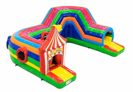 Buy a spacious crawl tunnel circus bouncy castle for kids. Order bouncy castles online at JB Inflatables UK