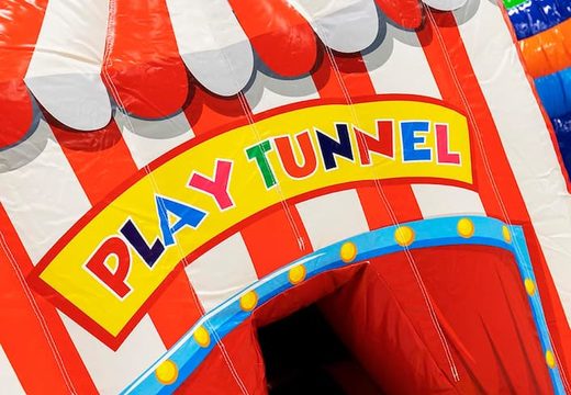 Buy play and fun circus crawl tunnel bouncy castle for children. Order bouncy castles online at JB Inflatables UK