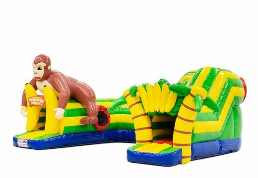 Buy inflatable play fun crawl tunnel bouncy castle in gorilla theme for children. Order bouncy castles online at JB Inflatables UK
