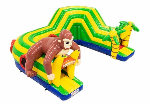 Buy a spacious crawl tunnel gorilla bouncy castle for kids. Order bouncy castles online at JB Inflatables UK