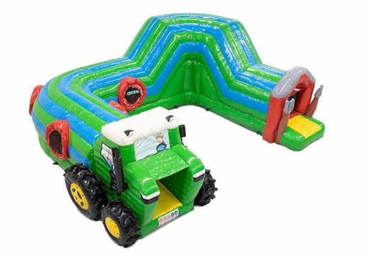 Buy a spacious crawl tunnel tractor bouncy castle for kids. Order bouncy castles online at JB Inflatables UK