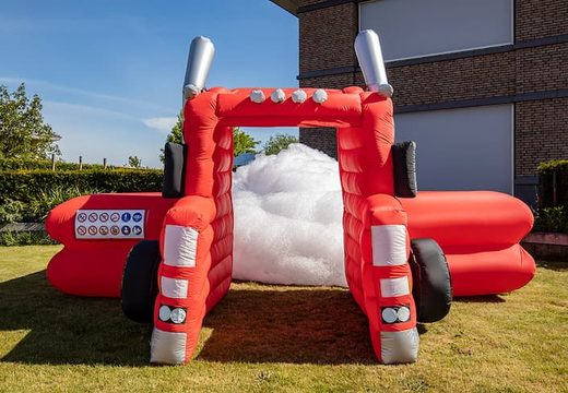 Inflatable schuim bubble park in thema truck te koop voor kinderen