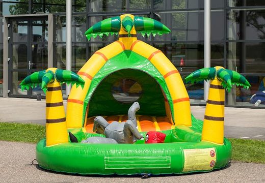 Order playzone bouncy castle in jungle theme with plastic balls and buy 3D objects for kids. Order bouncy castles online at JB Inflatables UK