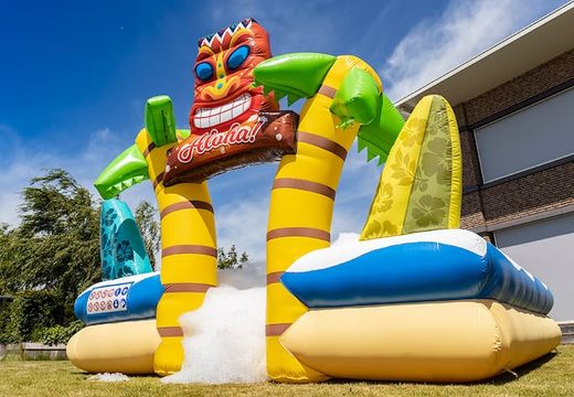 Order a bubble park with a Hawaii themed foam crane for children. Buy inflatable bouncers online at JB Inflatables UK