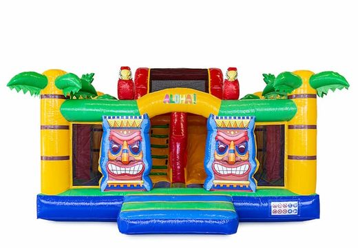 Order Slidebox Hawaii bouncy castle with slide for kids. Buy bouncy castles online at JB Inflatables UK