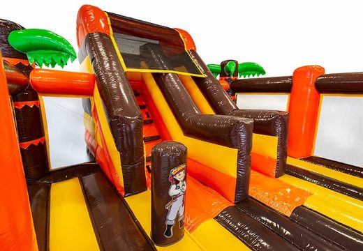 Buy covered slidebox Pirate bouncy castle with slide for kids. Order inflatable bouncy castles online at JB Inflatables UK