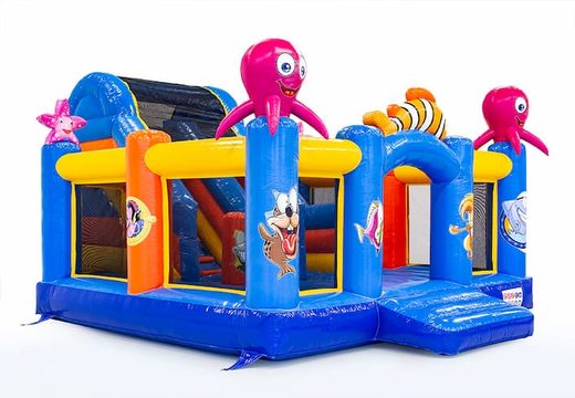 Order Slidebox Seaworld bouncy castle with slide for kids. Buy bouncy castles online at JB Inflatables UK