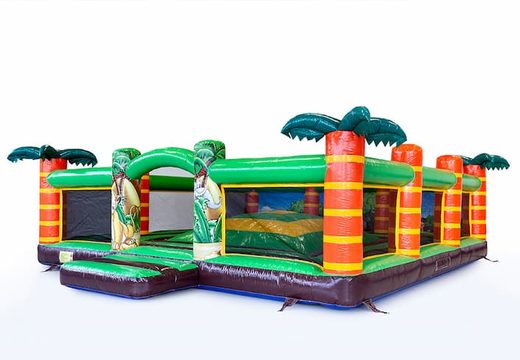 Order open jungle play mountain bouncy castle with walls for kids. Buy bouncy castles online at JB Inflatables UK
