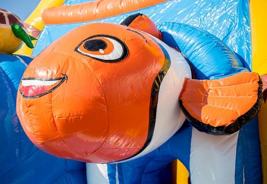 Order covered maxifun super bouncy castle with slide in the seaworld theme for children. Buy inflatable bouncy castles online at JB Inflatables UK