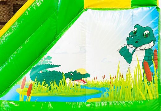 Buy inflatable multiplay bouncer in crocodile theme with connectable baths for children at JB Inflatables UK. Order inflatable bouncers online at JB Inflatables UK