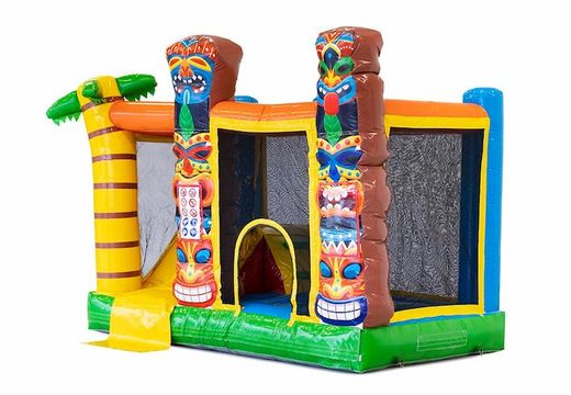 Buy a multi splash Hawaii bounce house with or without a bath for children. Order bounce houses online at JB Inflatables UK