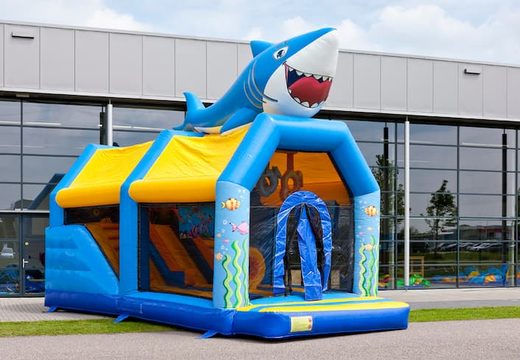 Order shooting combo seaworld bouncy castle with shooting game and slide for kids. Buy inflatable bouncy castles online at JB Inflatables UK