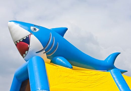 Buy shooting combo seaworld bouncy castle with cover, shooting game and slide for kids. Order bouncy castles online at JB Inflatables UK