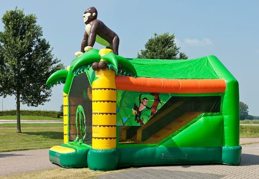 Buy shooting combo small jungle bouncy castle with shooting game and slide for kids. Order inflatable bouncy castles online at JB Inflatables UK