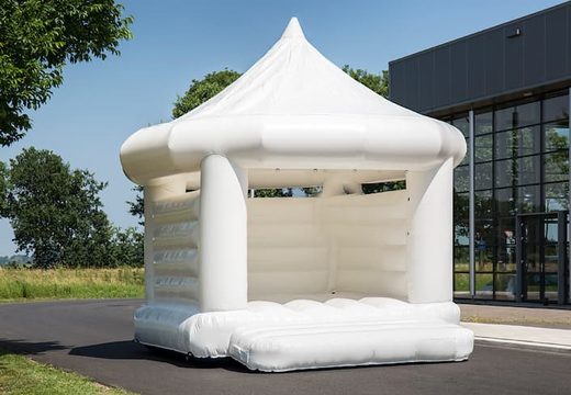 Standard white carousel wedding pillow bouncy castle for sale for kids. Inflatables online for sale at JB Inflatables UK