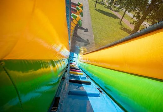 Buy Drop & Slide Jungle Bouncy Castle with two slides for kids. Order inflatable bouncy castles online at JB Inflatables UK