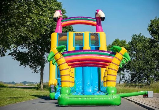 Order Drop & Slide Jungle bounce house double slide for children. Buy inflatable bounce houses online at JB Inflatables UK