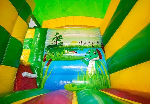 Buy inflatable multiplay crocodile bouncer with or without bath for children at JB Inflatables UK. Order bouncers online at JB Inflatables UK