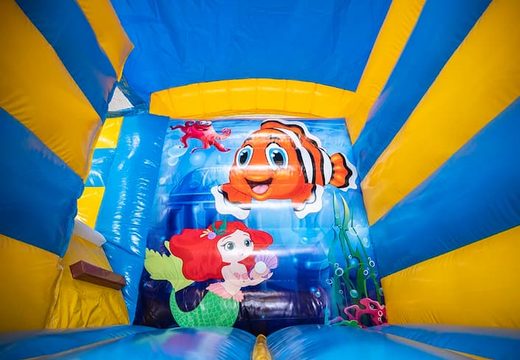 Buy waterslide bouncy castle in seaworld theme with connectable baths at JB Inflatables UK. Order bouncy castles online at JB Inflatables UK