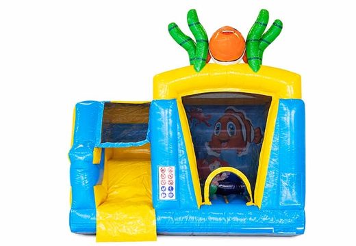 Order covered inflatable multiplay bouncer in theme seaworld sea nemo with connectable baths for kids at JB Inflatables UK. Buy bouncers online at JB Inflatables UK