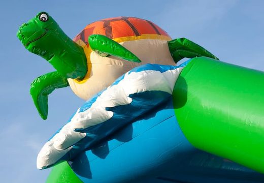 Order unique standard bouncy castles with a 3D object of a turtle on the top for children. Buy bouncy castles online at JB Inflatables UK