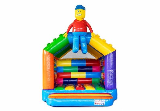 Order standard superblocks bouncy castle in a striking design and a funny animation in the form of a doll for children. Buy bouncy castle online at JB Inflatables UK
